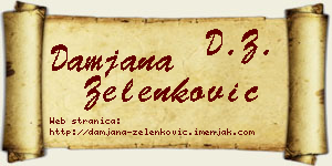 Damjana Zelenković vizit kartica